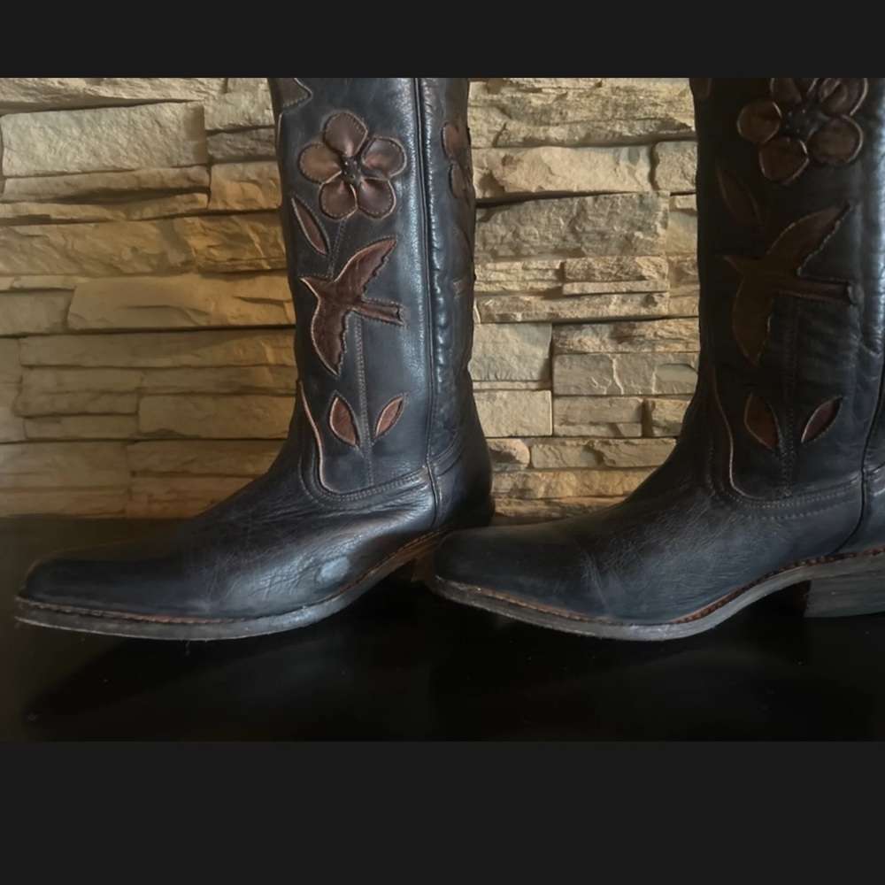 Bed Stu Valencia Boots in black and teak size 9